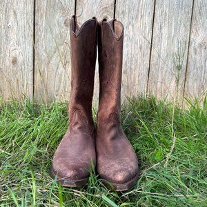 Cowboy Core Vintage Brown Cowboy Boots 9 10